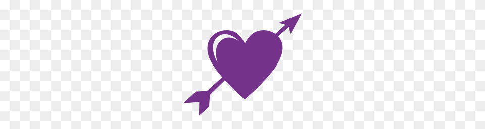 Heart With Arrow Clipart Clipart, Purple Free Png