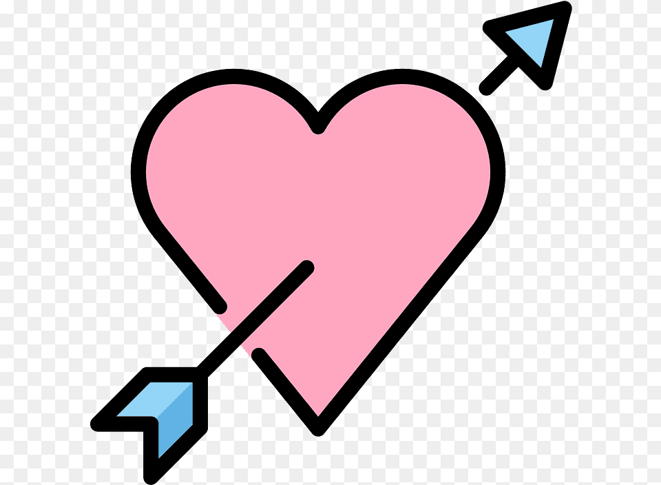 Heart With Arrow Emoji Clipart Com Uma Flecha No Meio Png