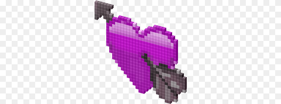 Heart With Arrow Emoji Cursor Arrow, Purple, Firearm, Weapon, Dynamite Png Image