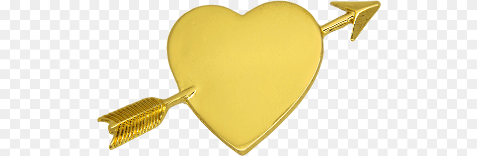 Heart With Arrow Gold Free Png Download