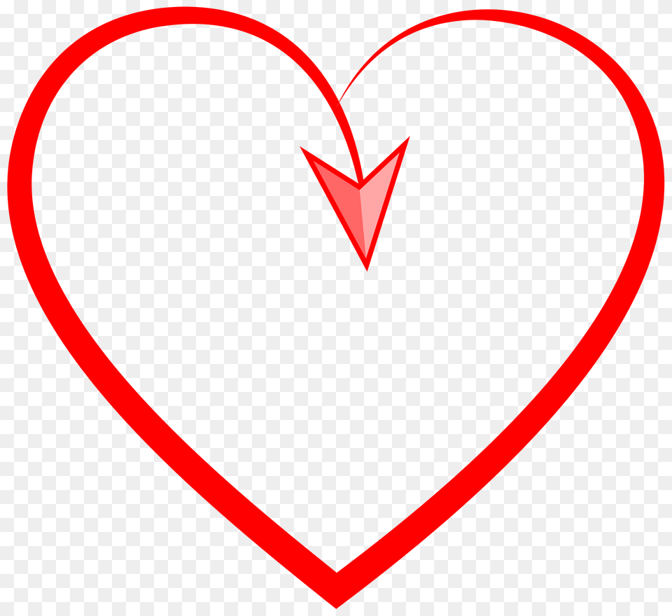 Heart With Arrow In The Middle Clipart Free Png
