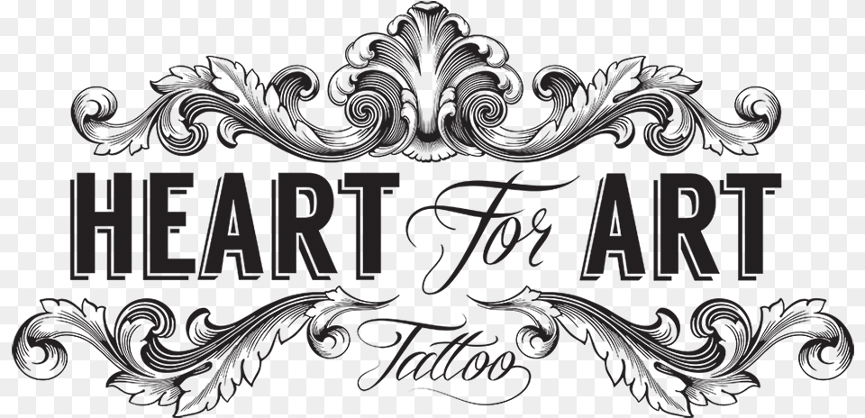 Heart With Banner Tattoo Designs Desktop Backgrounds Tattoo Shop Logo, Art, Graphics, Text, Floral Design Png Image
