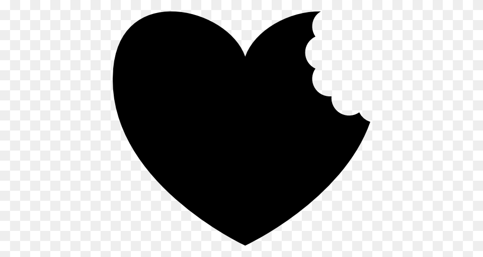 Heart With Bite, Stencil Png