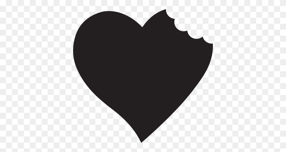 Heart With Bite Silhouette, Person Free Png