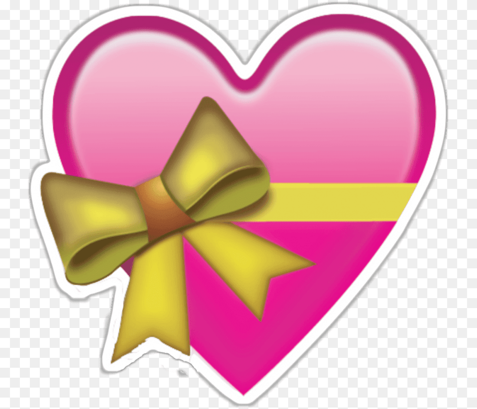 Heart With Bow Emoji Free Png Download