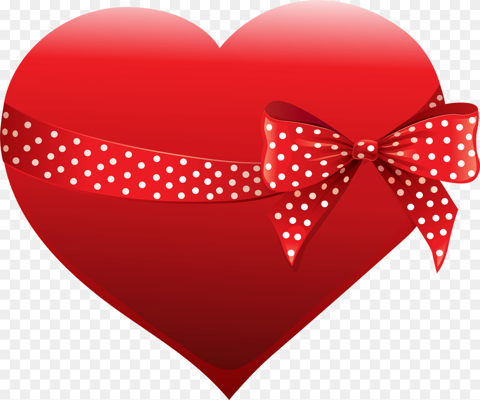 Heart With Bow Transparent Clip Art Free Png Download