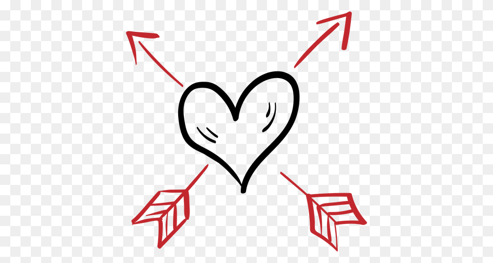 Heart With Crossed Arrows Sticker, Light, Neon, Dynamite, Weapon Free Transparent Png