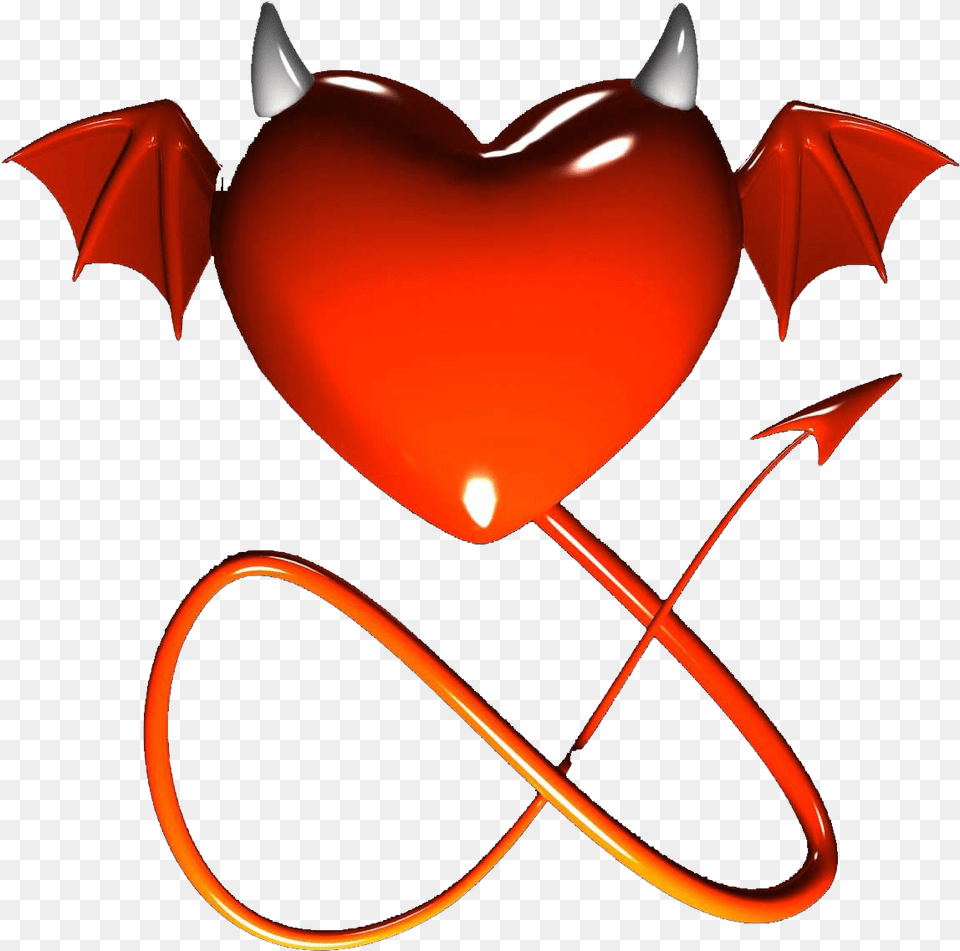 Heart With Devil Horns Tattoo Clipart Full Size Clipart Heart With Devil Tail, Symbol Png