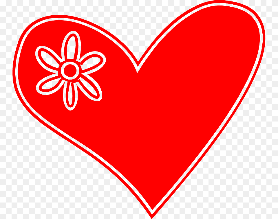 Heart With Flower In Love Transparent Clip Art Cuore Transparent Free Png Download