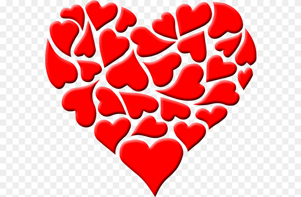 Heart With Hearts Valentines Day Clipart Heart, Dynamite, Weapon, Flower, Petal Free Transparent Png