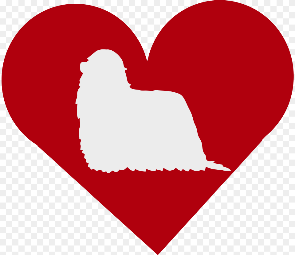 Heart With Komondor Outdoor Vinyl Silhouette Free Transparent Png