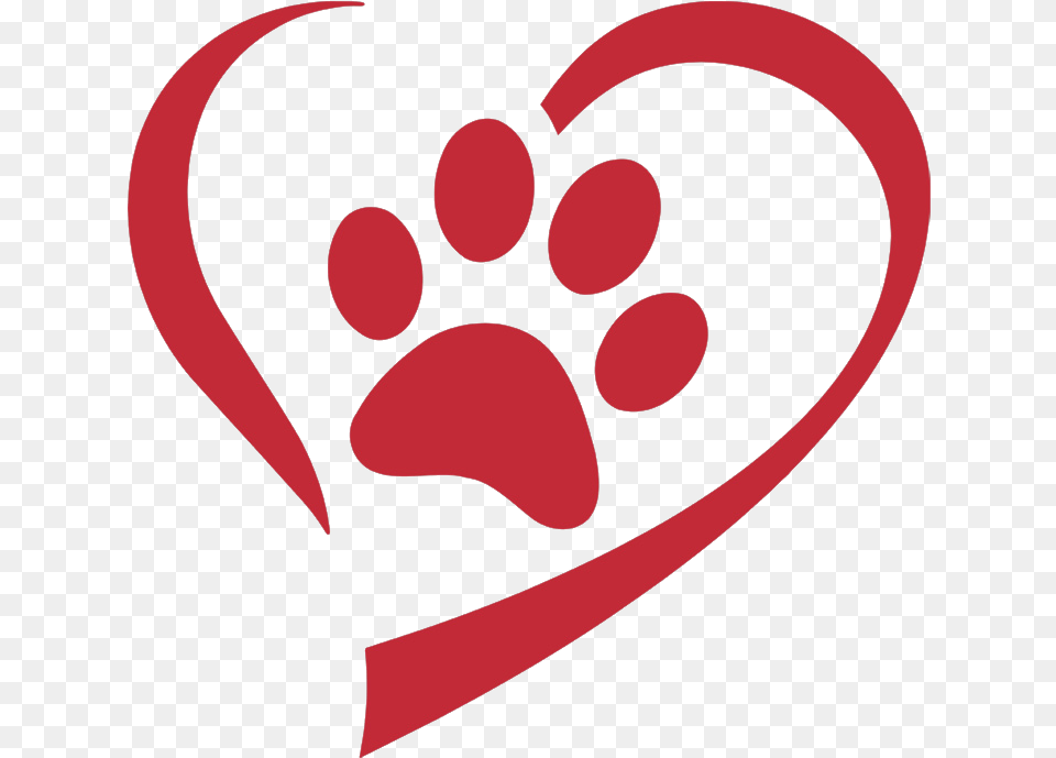 Heart With Paw Free Png Download