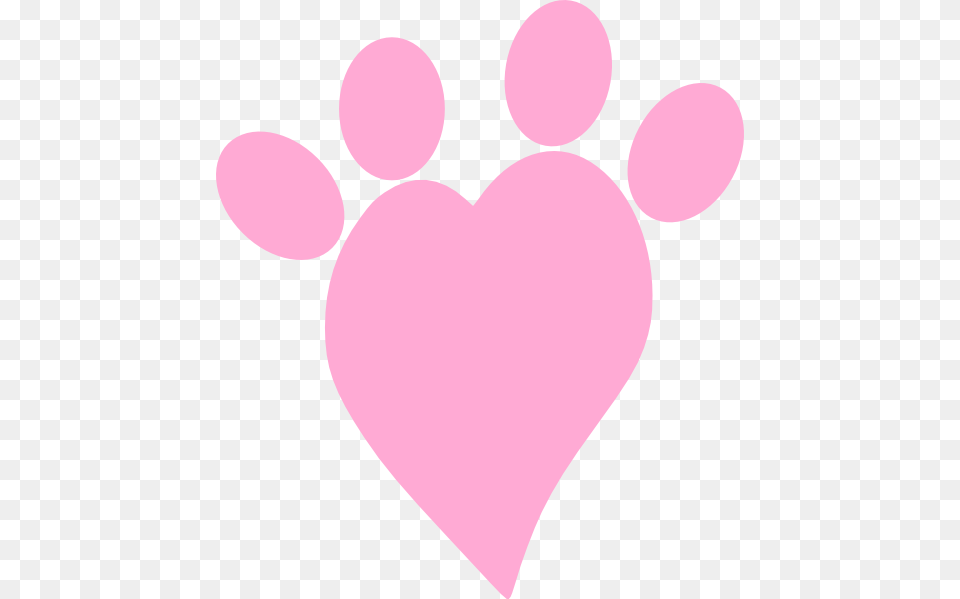 Heart With Paw Print Clipart Image Pink Heart Paw Print Free Png