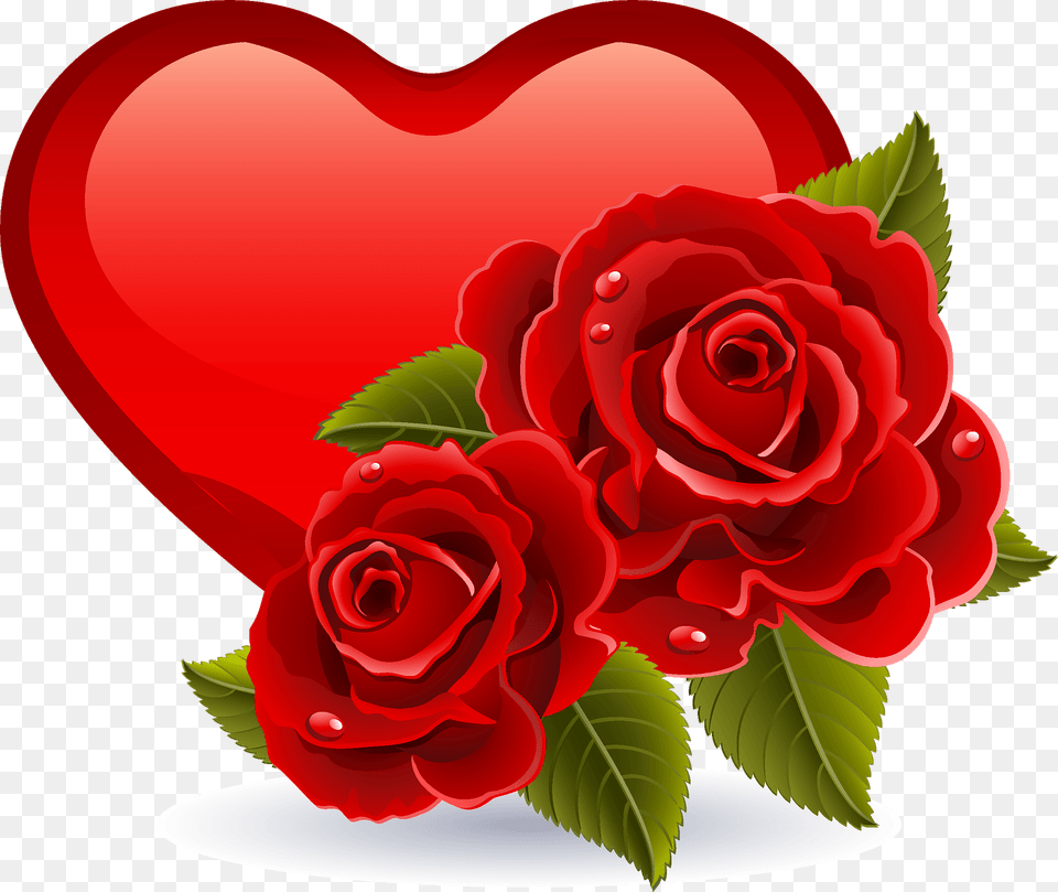 Heart With Roses Clipart, Flower, Plant, Rose Free Png