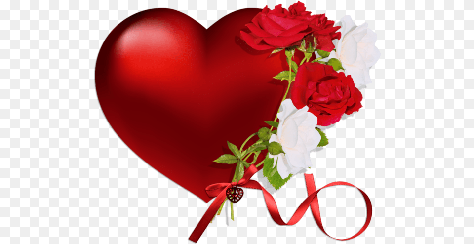 Heart With Roses Heart With Flower Image, Plant, Rose, Flower Arrangement, Flower Bouquet Free Png Download