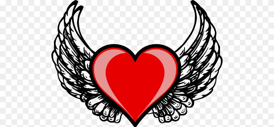 Heart With Wings Clipart, Symbol, Smoke Pipe, Emblem Png Image