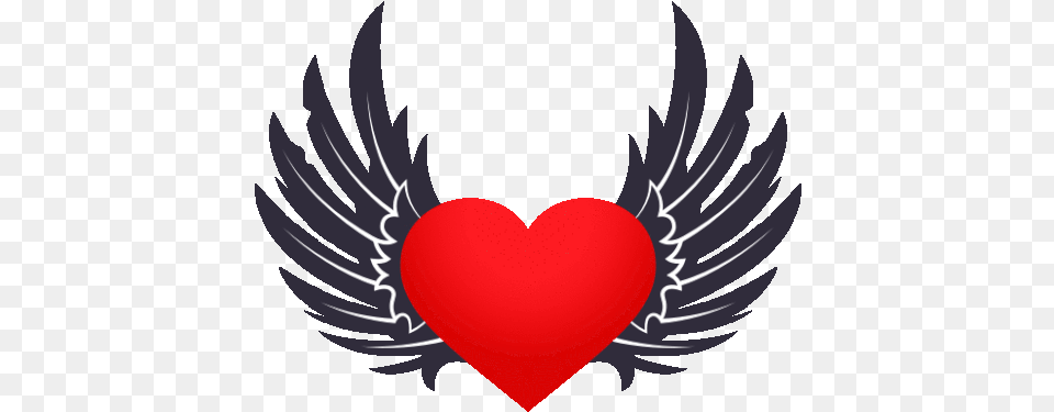 Heart With Wings Joypixels Gif Girly, Symbol, Emblem, Person Free Transparent Png