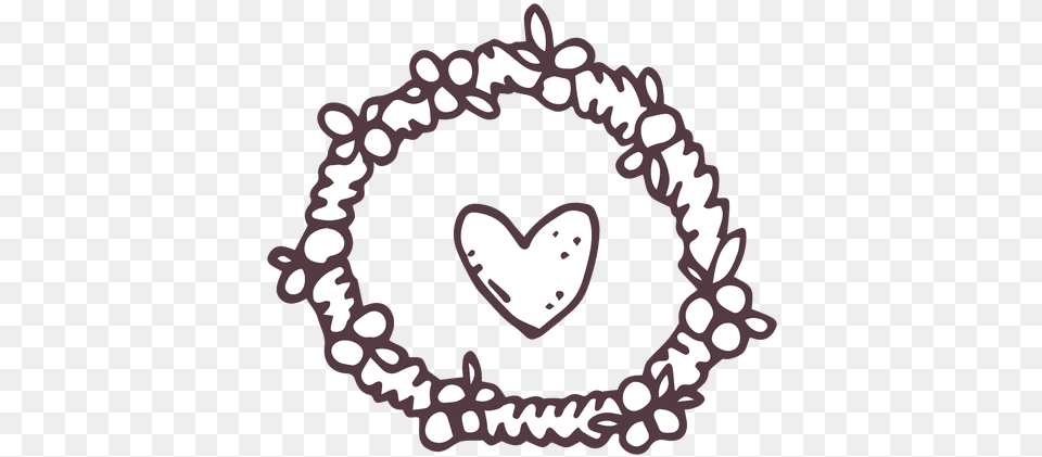 Heart Wreath Hand Drawn Icon 51 U0026 Svg Heart Free Transparent Png