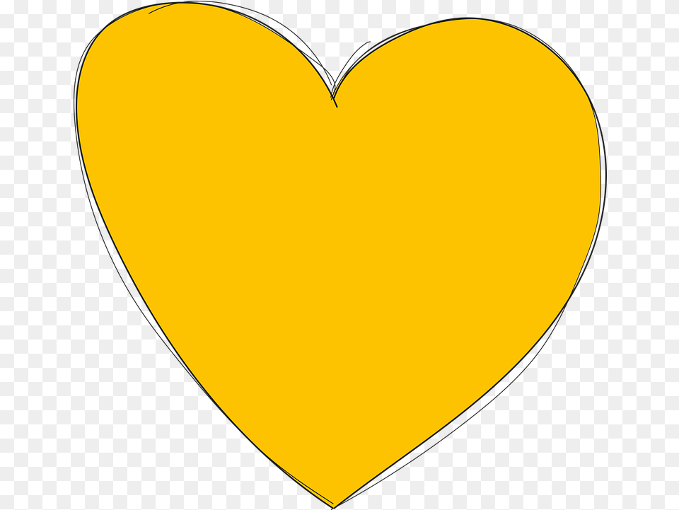 Heart Yellow Love Desenho Amarelo Free Transparent Png