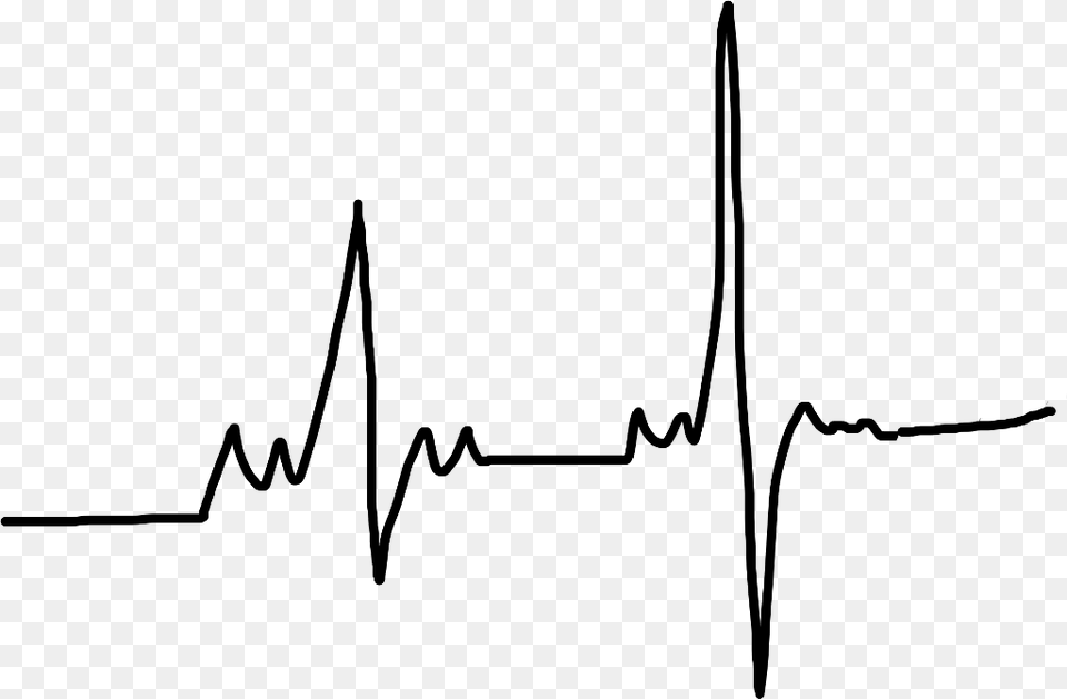 Heartbeat Heartbeatstickers Ftestickers Fteblackandwhite Line Art, Gray Free Png