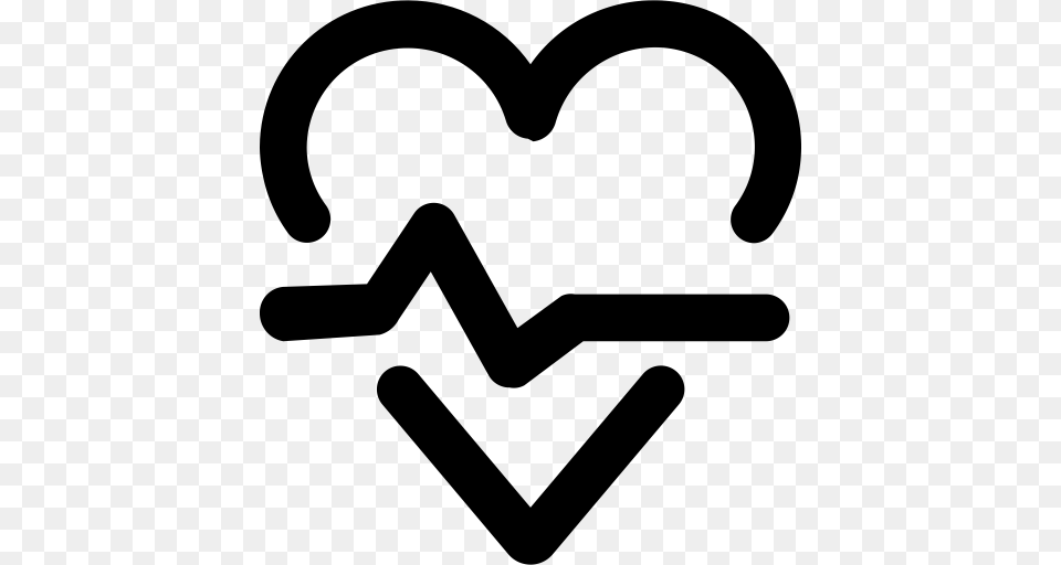 Heartbeat Icon, Gray Free Png