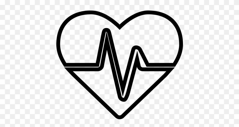 Heartbeat Lifeline Pulsation Icon And Vector For, Gray Free Png Download