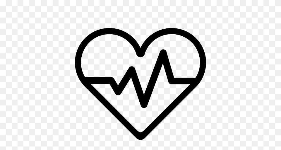 Heartbeat Lifeline Pulse Icon With And Vector Format, Gray Free Transparent Png