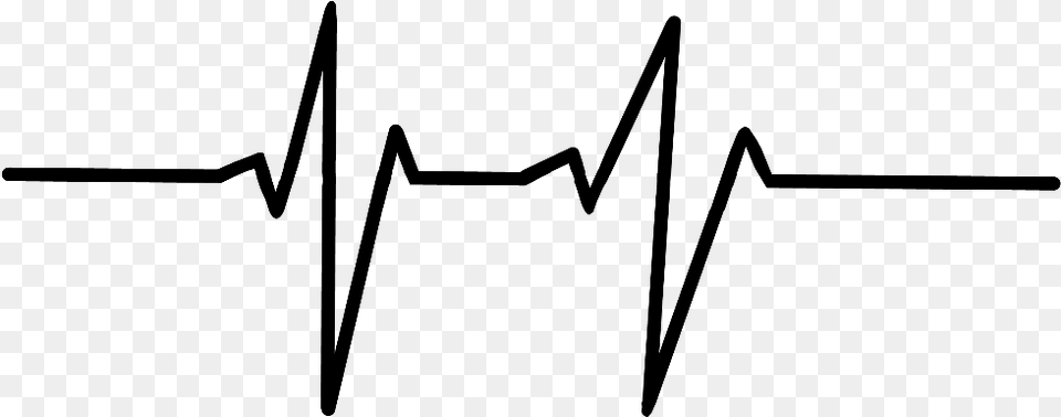 Heartbeat Line Art, Gray Free Png