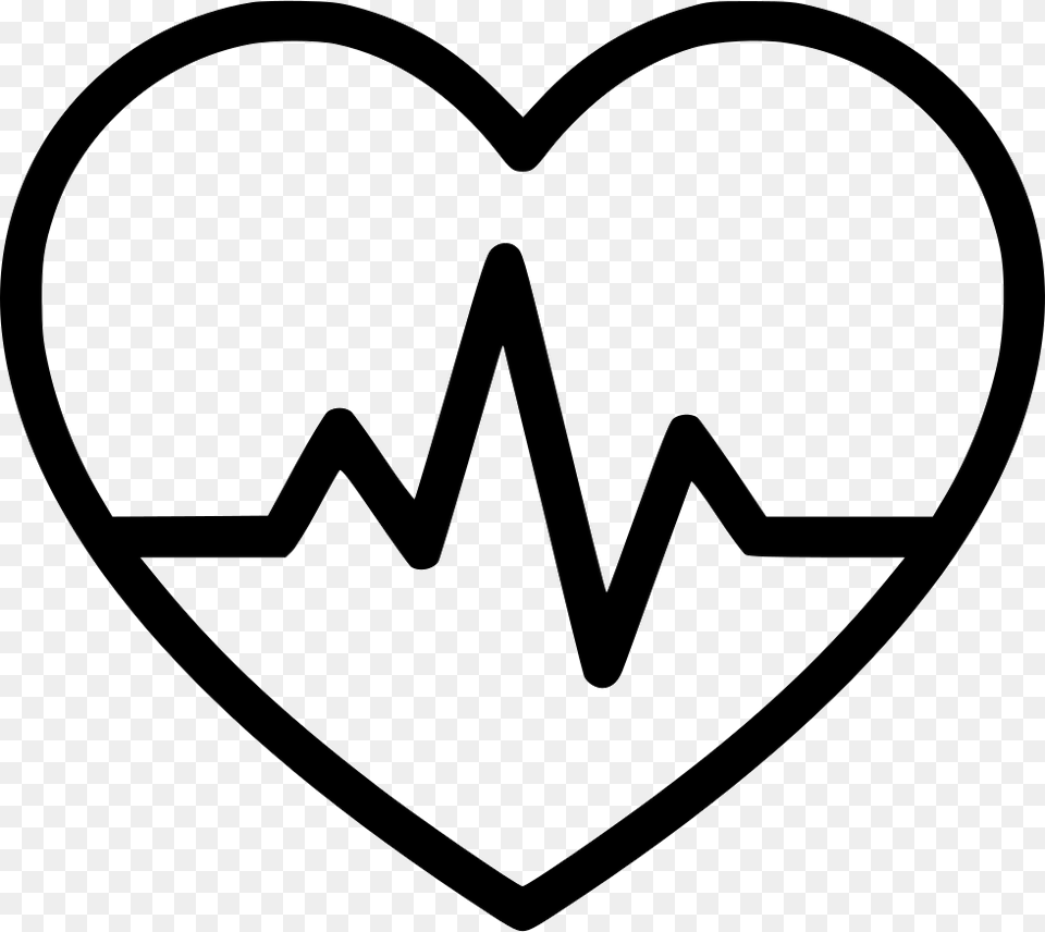 Heartbeat Ol Comments Heart With Heartbeat Line, Logo, Bow, Weapon Png Image