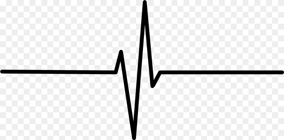 Heartbeat Silhouette Heartbeat, Gray Free Png Download