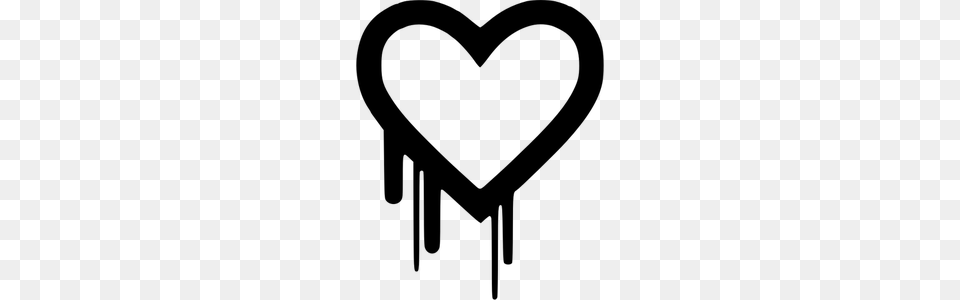 Heartbleed In Black And White Vector Illustration, Gray Png Image