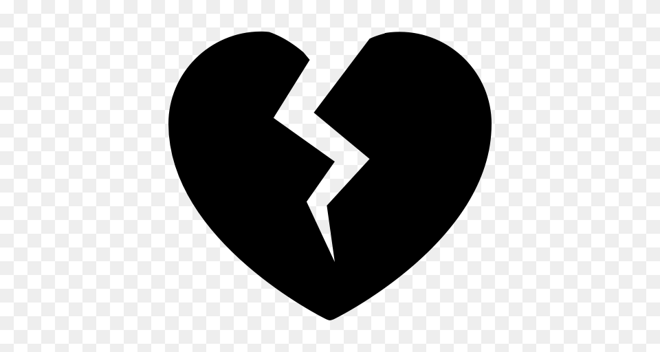 Heartbreak Heartbreak Heartbroken Icon With And Vector, Gray Free Png
