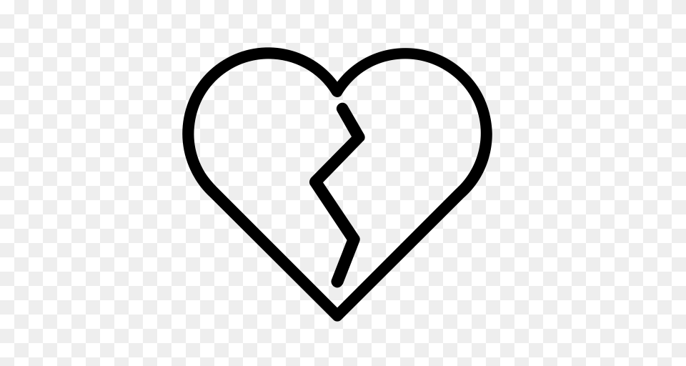Heartbreak Heartbroken Vulnerable Icon With And Vector, Gray Free Png