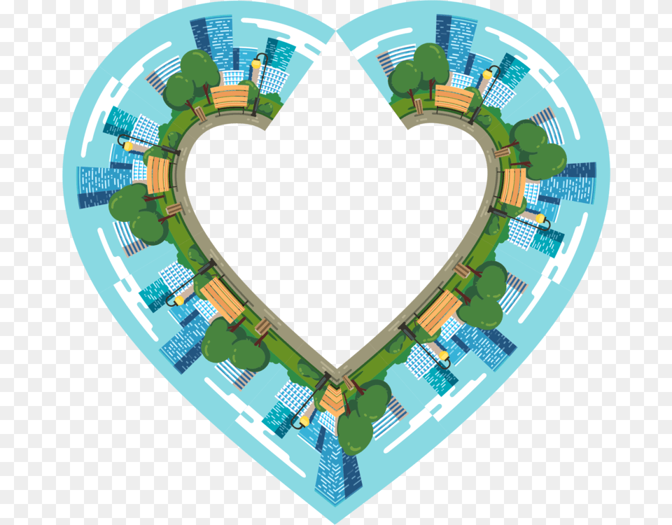 Heartcirclecity Map Free Png Download