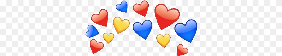 Heartcrown Heartcrowns Blue Red Yellow Redaesthetic Heart, Symbol, Dynamite, Weapon Free Png
