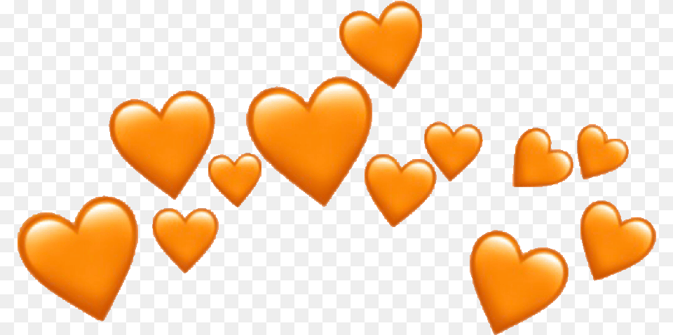 Heartcrown Orangeheart Emojicrown Emoji Emoji Love, Heart, Symbol Free Png Download