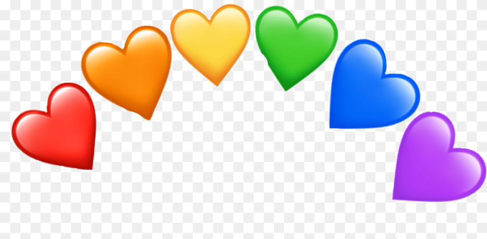 Heartcrown Rainbow Emoji Emojisticker Freetoedit Blue Hearts And Butterflies, Heart Free Png Download