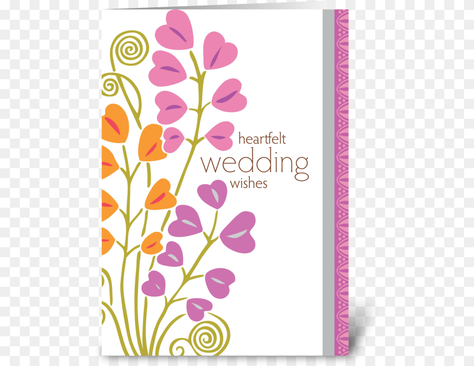 Heartfelt Wedding Wishes Greeting Card Wedding Greeting Card Design, Art, Envelope, Floral Design, Graphics Png