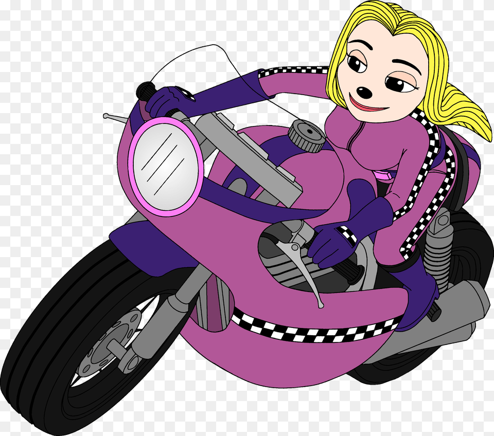 Heartfilia As A Motorbike Racer Motorcycle, Vehicle, Transportation, Person, Motor Scooter Png