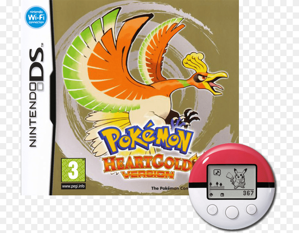 Heartgold Version With Pokewalker Pwned, Animal, Bird Free Transparent Png