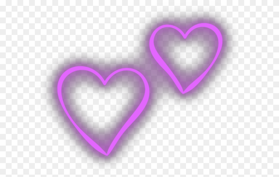 Heartheartsneon Heart, Light, Neon, Purple Free Transparent Png