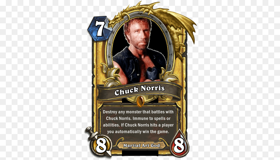 Hearthstone Chuck Norris Chuck Norris Hearthstone, Advertisement, Poster, Adult, Male Free Transparent Png
