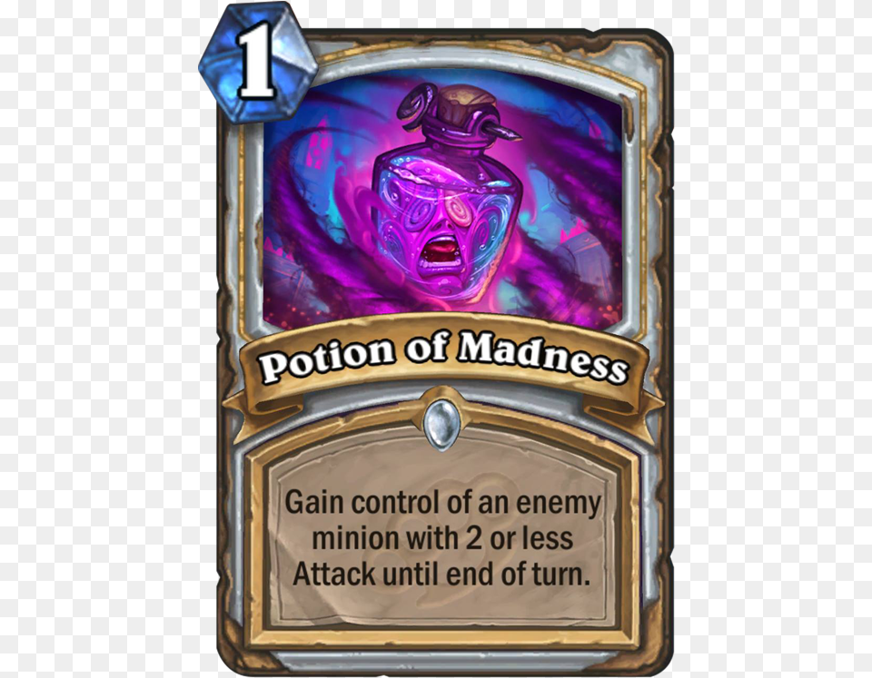 Hearthstone Potion Of Madness, Purple, Person, Bottle, Cosmetics Png