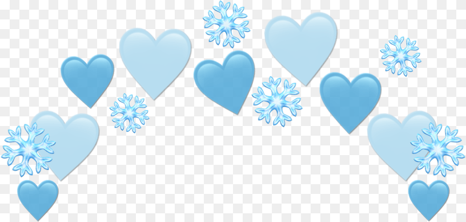 Heartjoon Blue Heartcrown Heart Crown Emojicrown Heart, Nature, Outdoors Png