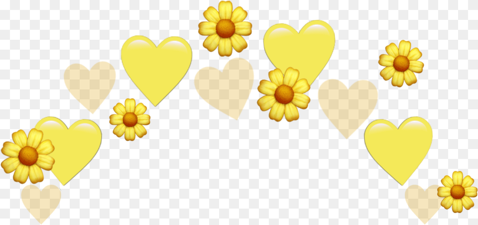 Heartjoon Yellow Heart Sticker By Haley Namjoon Girly, Flower, Petal, Plant Free Png