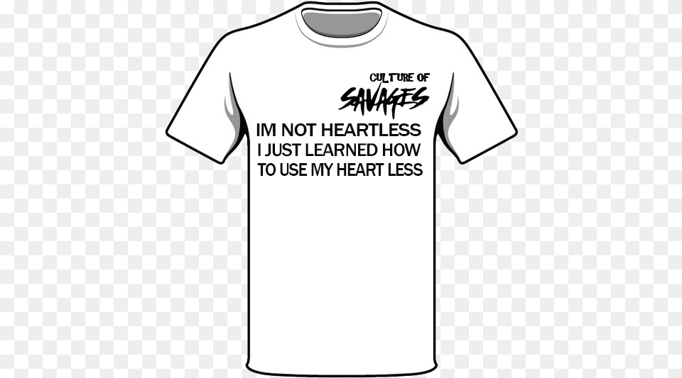 Heartless T Shirt Design, Clothing, T-shirt Free Transparent Png
