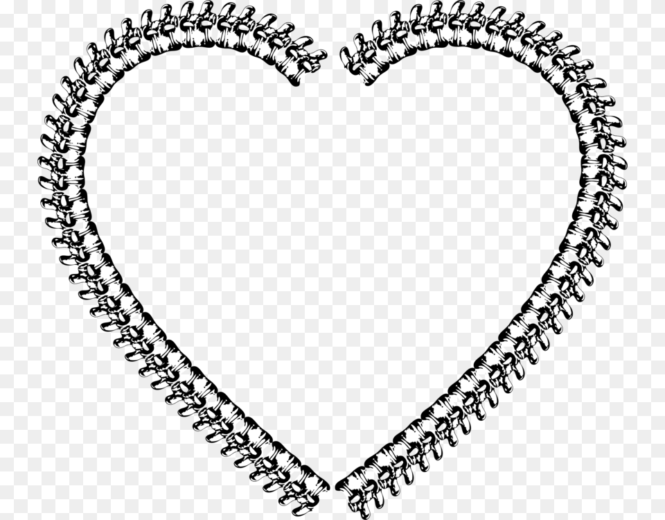 Heartlovechain Zipper Heart, Accessories, Jewelry, Necklace Free Png