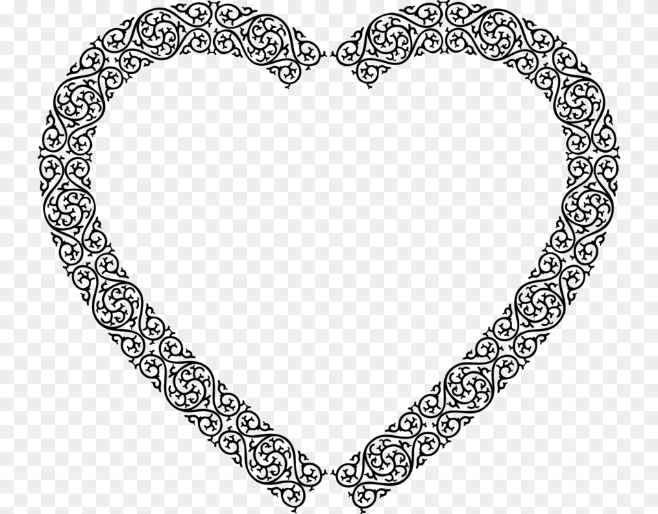 Heartloveorgan Vintage Heart, Gray Free Transparent Png