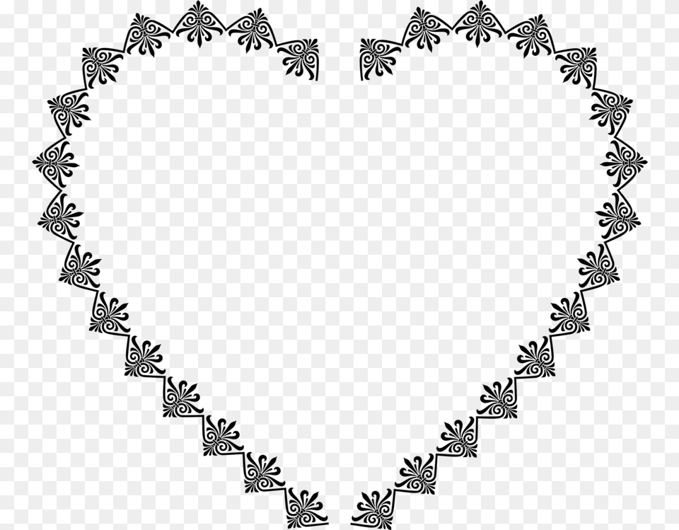 Heartnecklaceearring Musical Notes Heart Transparent Clipart, Gray Png Image