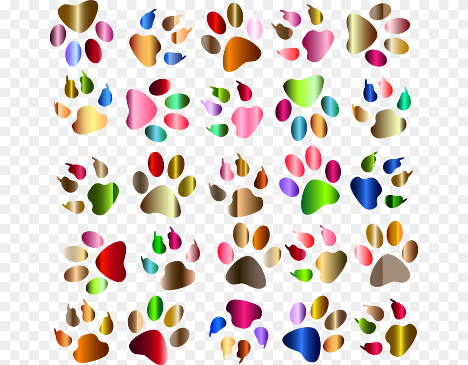 Heartpetalpaw Dog Footprints, Confetti, Paper Free Transparent Png